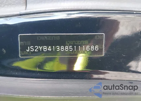 2008 Suzuki Sx4 Convenience/Touring z USA, uszkodzony, nr VIN JS2YB413885111686